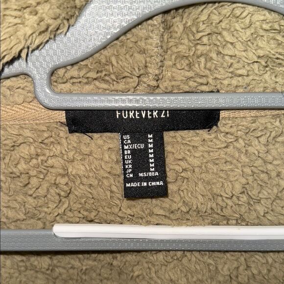 Forever 21 Tan Sherpa Zip-Up Hoodie - Picture 4 of 8